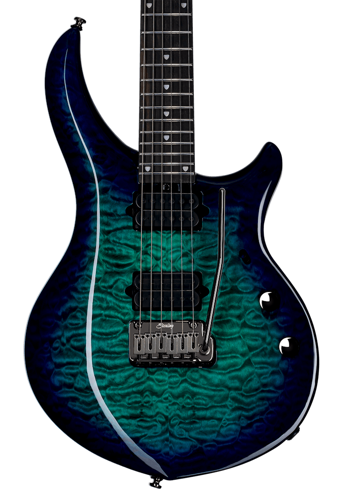 Sterling By Music Man Majesty X Dimarzio Guitar in Cerulean Paradise