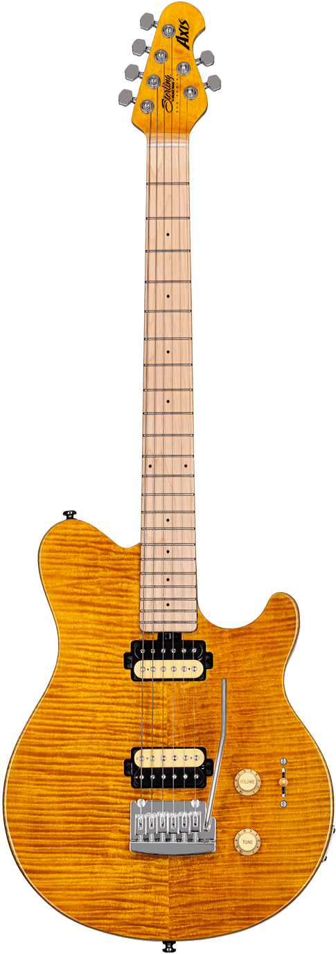Sterling by Music Man Axis AX3FM Electric Guitar in Trans Gold 