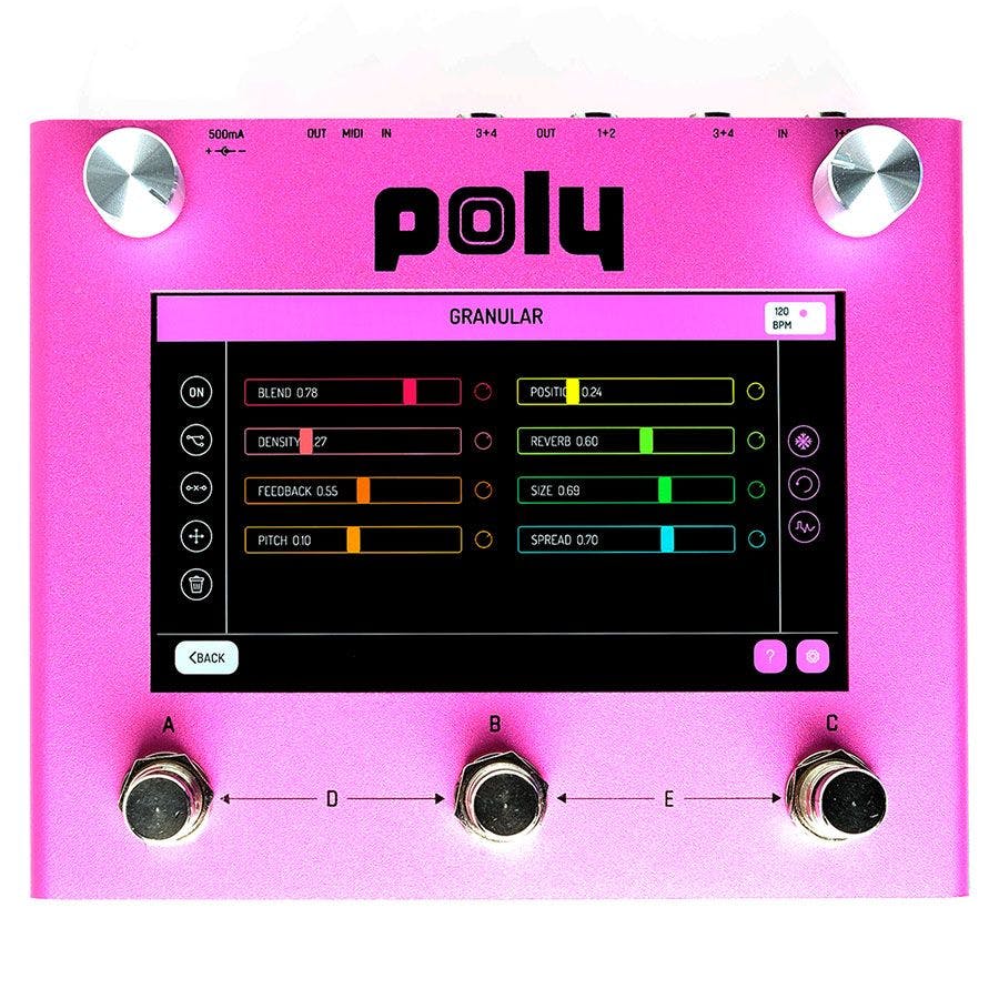 Poly Effects Beebo Visual Multi-modulation Pedal in Pink 