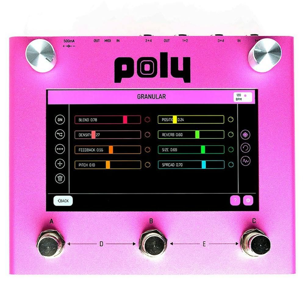 Poly Effects Beebo Visual Multi-modulation Pedal in Pink