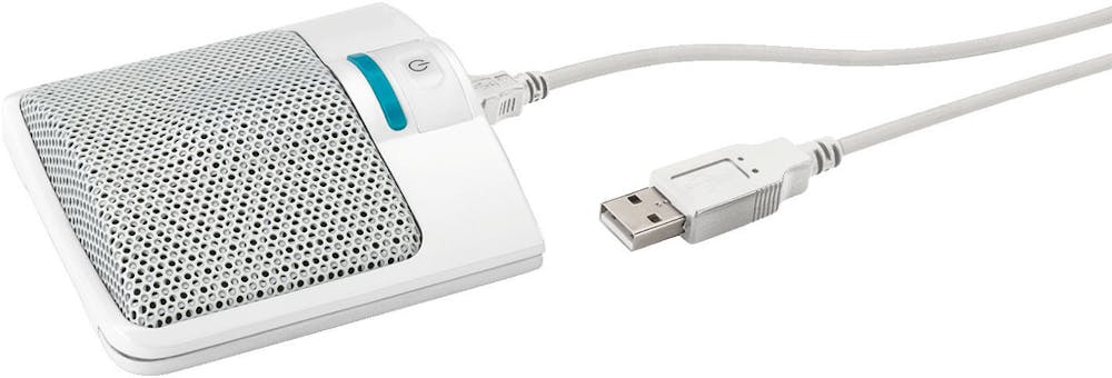 IMG Stageline ECM-306BU/SW USB Boundary Mic for Desktop Use - WHITE