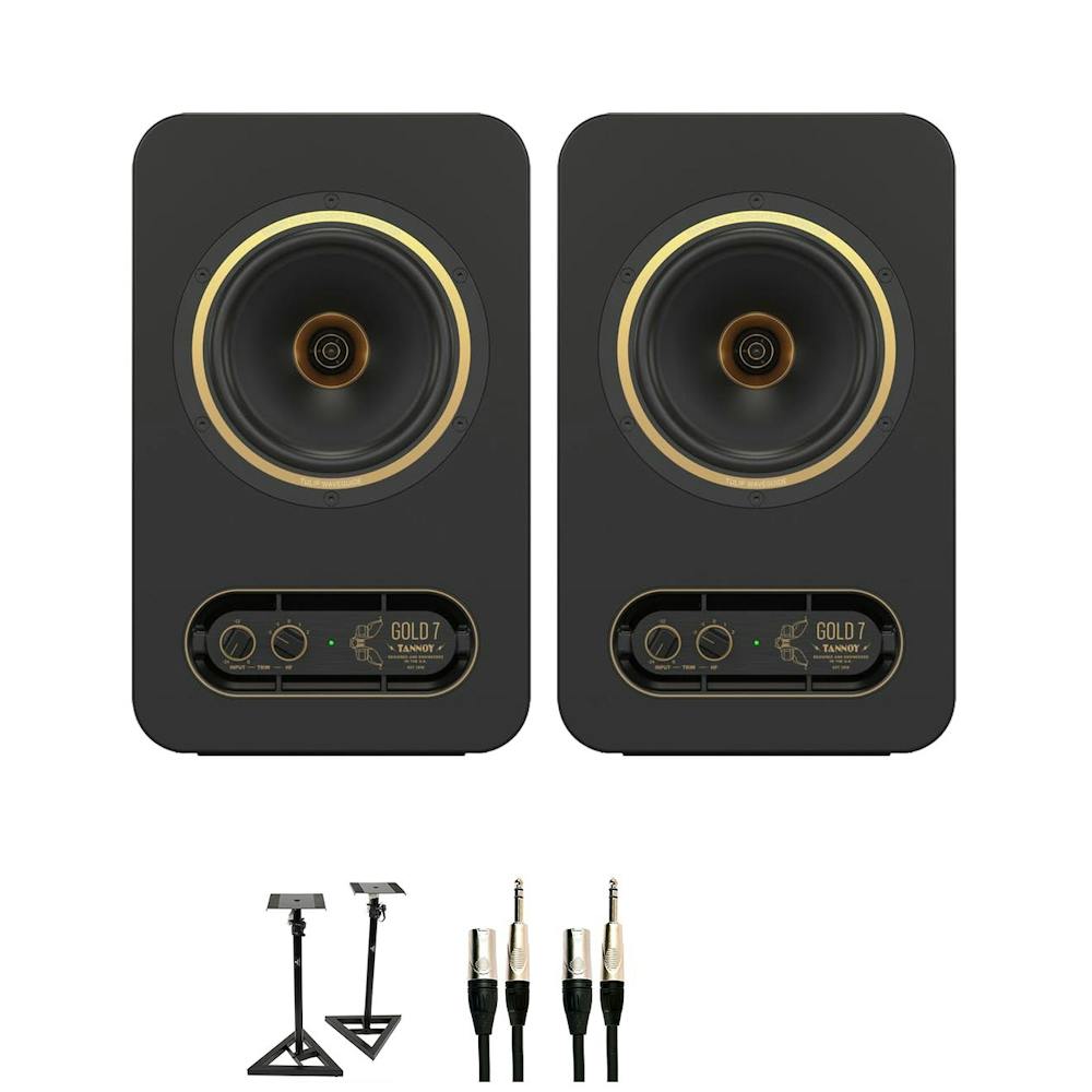 Speaker Bundle for Tannoy Gold 7 Speakers with stands and cables