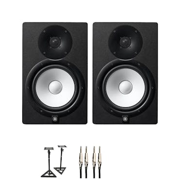 Yamaha HS8 Monitor Bundle in Black with Speaker Stands