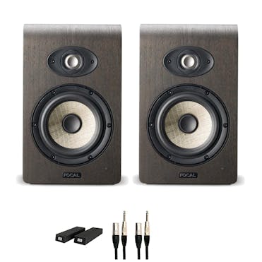 Focal Shape 50 Monitor Speakers Bundle with RoXdon Monitor Pads and cables
