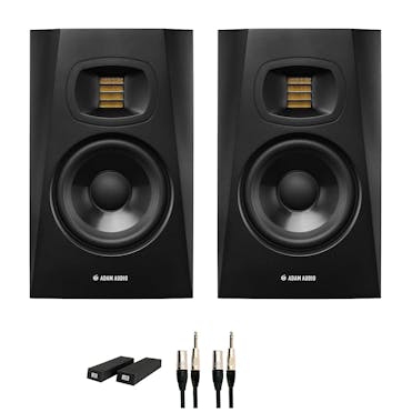 ADAM Audio T5V Studio Monitor Bundle with acoustic foam pads and cables