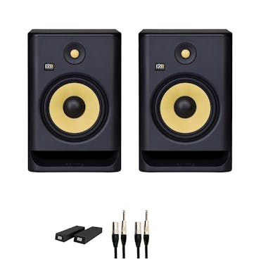 KRK RP8 Bundle with RoXdon Monitor Pads and Cables