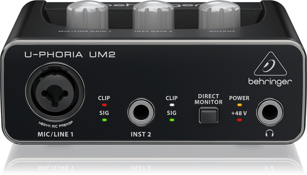 Behringer U-Phoria UM2 Audiophile 2x2 USB Audio Interface