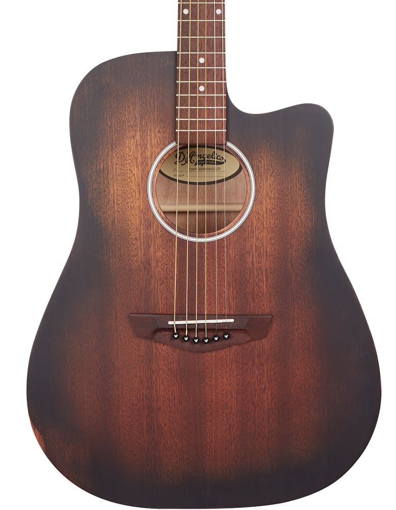 D'Angelico Premier Bowery LS Dreadnought in Aged Mahogany
