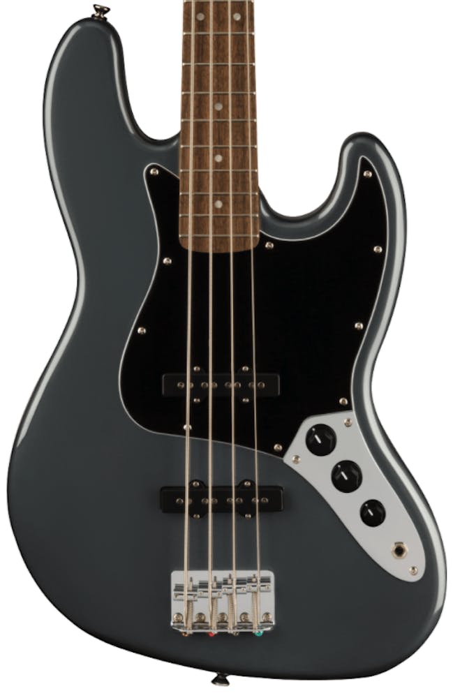 Squier Affinity Jazz Bass in Charcoal Frost Metallic with Indian Laurel Fingerboard