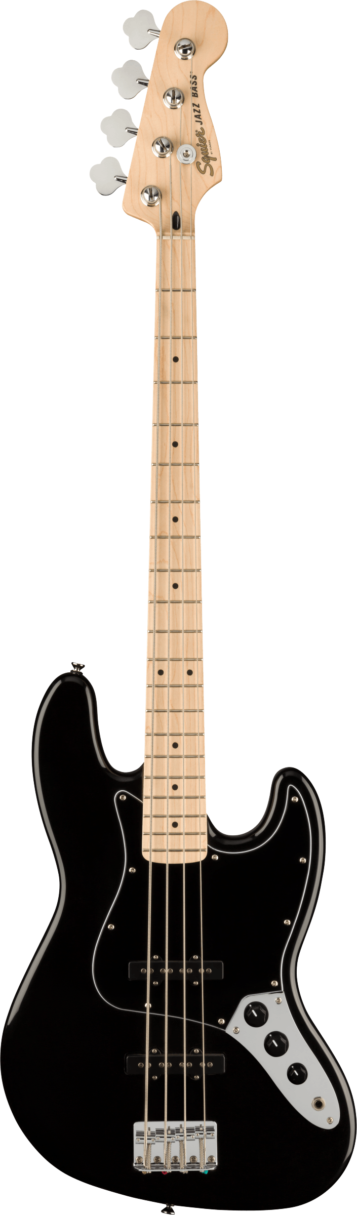 Squier Affinity Jazz Bass in Black with Maple Fingerboard