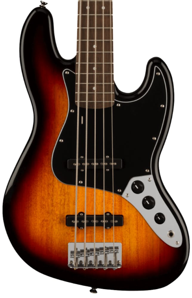 Squier Affinity Jazz Bass V in 3-Colour Sunburst with Indian Laurel Fingerboard