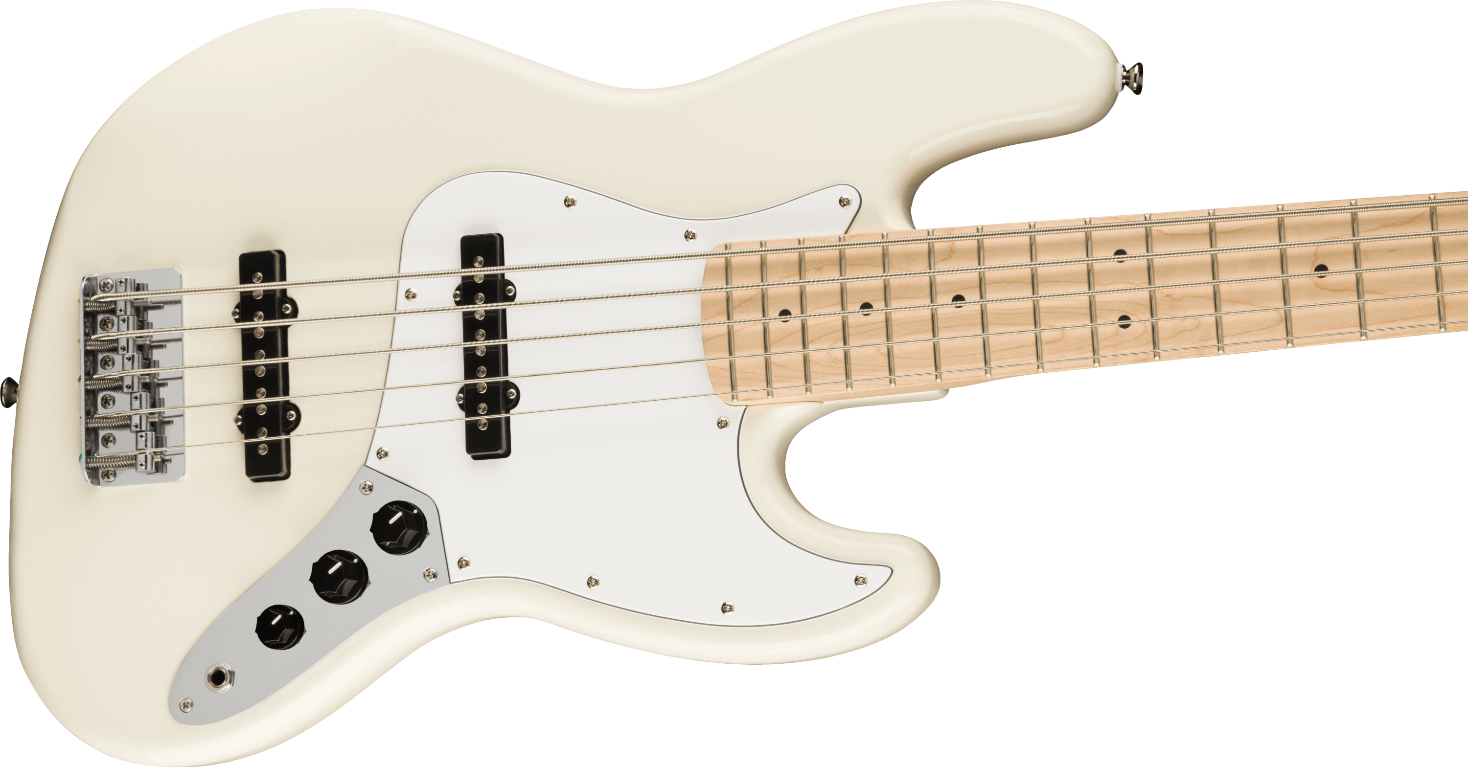 Squier Affinity Jazz Bass V in Olympic White with Maple Fingerboard -  Andertons Music Co.