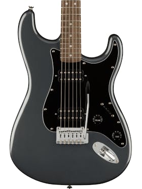 Squier Affinity Stratocaster HH Electric Guitar in Charcoal Frost Metallic