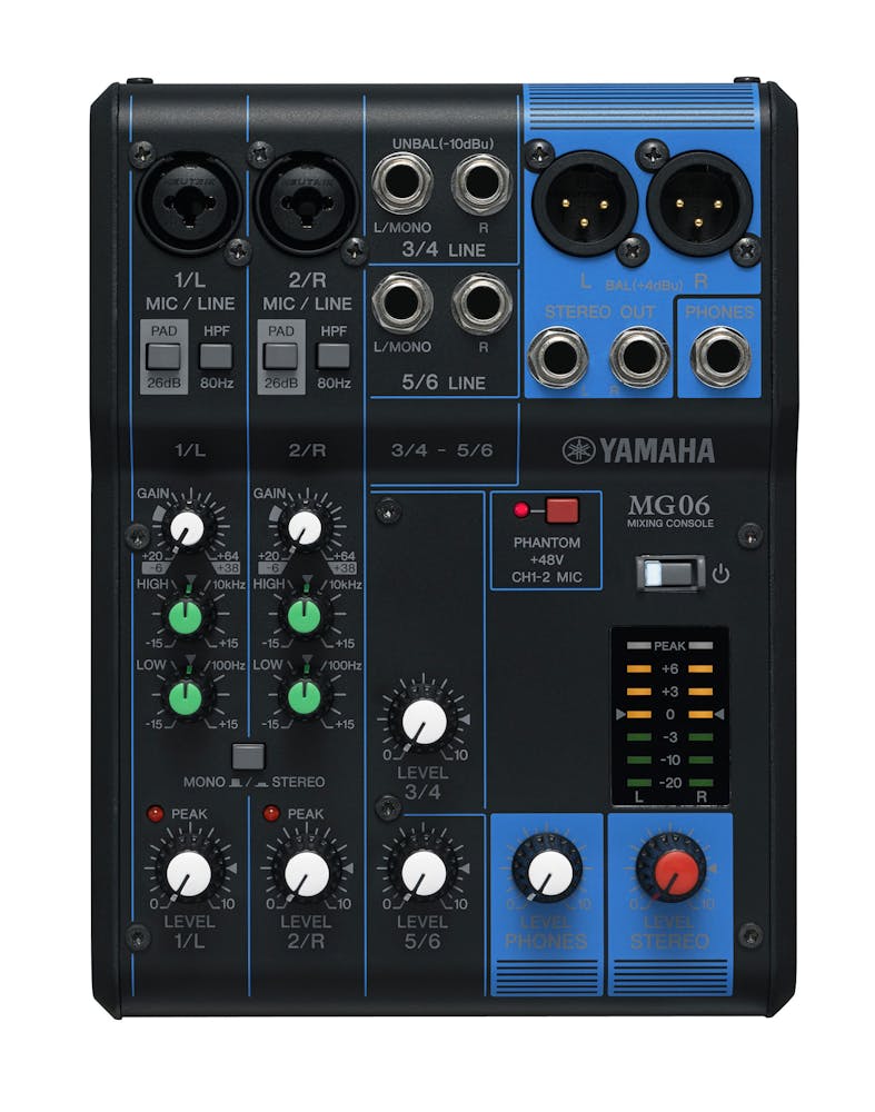 Yamaha MG06 6-Channel Mixing Desk