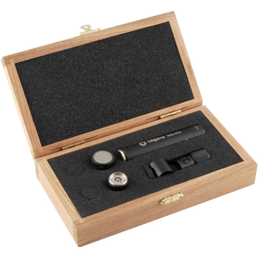OKTAVA MK-012-01 condenser microphone in Black with Wooden Box (One capsule per Mic)