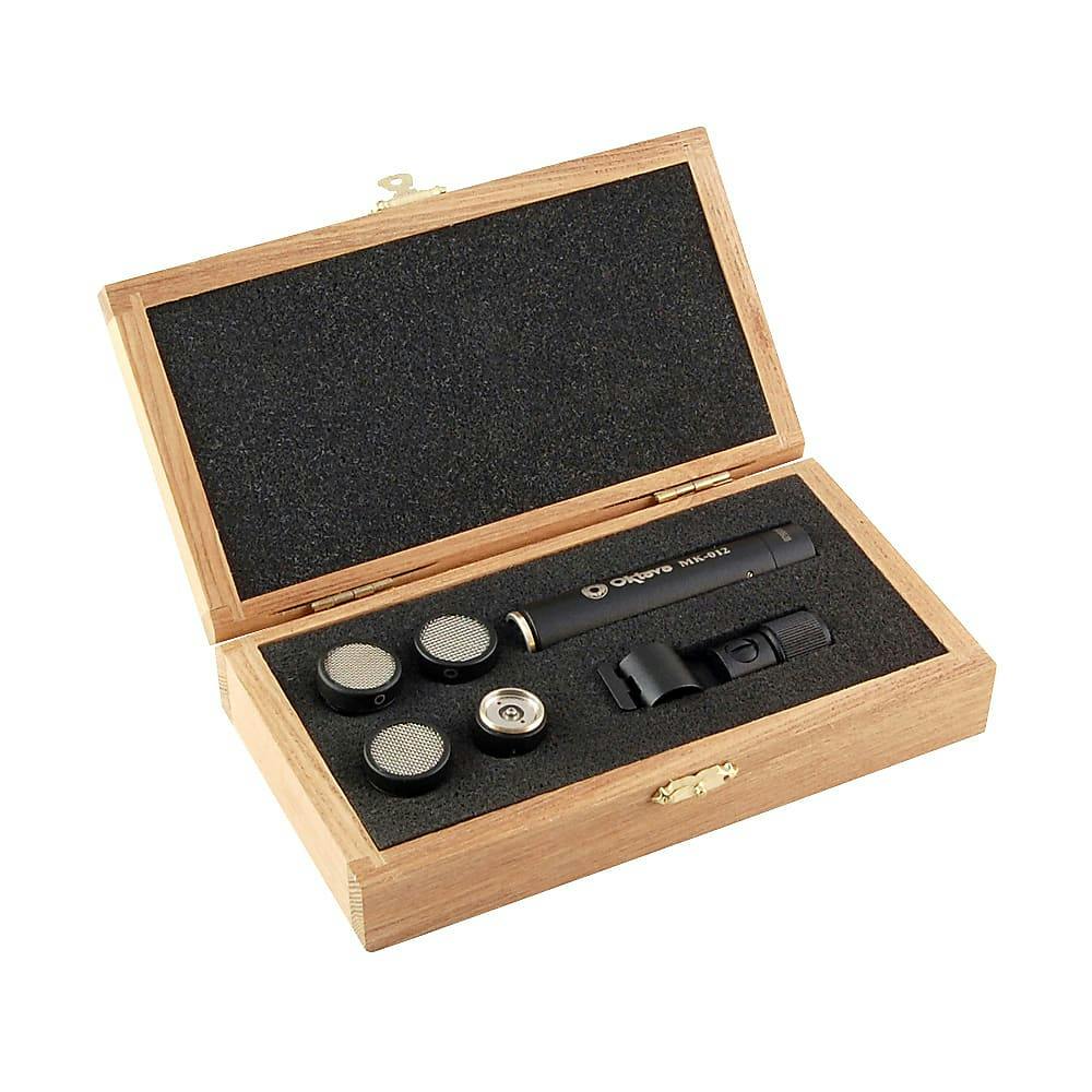 OKTAVA MK-012 condenser microphone in Black with Wooden Box (Three capsules per Mic)