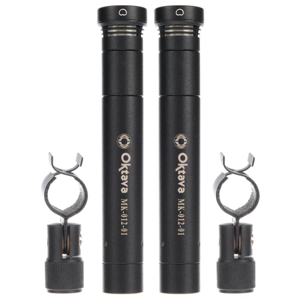 OKTAVA MK-012 stereo pair condenser microphone in Black (Three capsules per Mic)