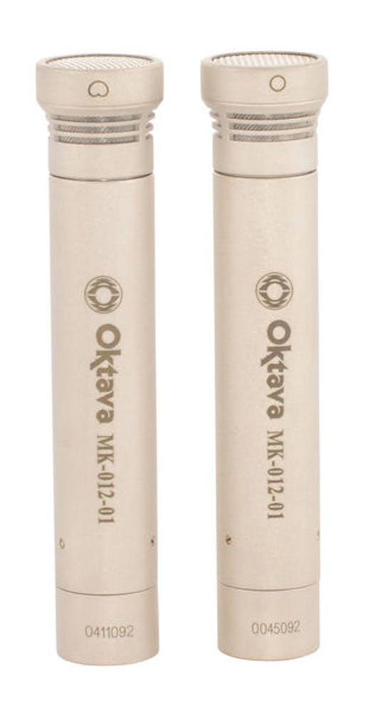 OKTAVA MK-012-02 stereo pair condenser microphone in Silver (Two capsules per Mic)
