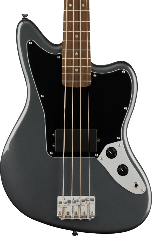 Squier Affinity Jaguar Bass H in Charcoal Frost Metallic