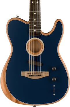 Fender American Acoustasonic Telecaster Acoustic/Electric Guitar in Steel Blue