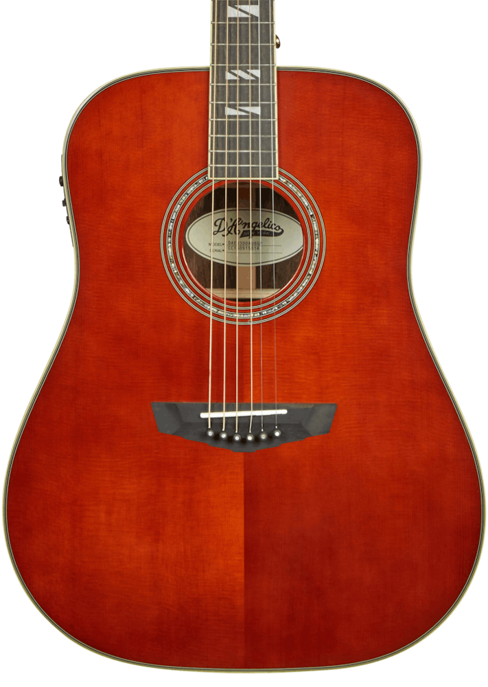 D'Angelico Excel Lexington Dreadnought Acoustic Guitar in Auburn