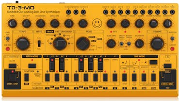 Behringer TD-3-MO-AM “Modded Out” Analog Bass Line Synthesizer in Yellow