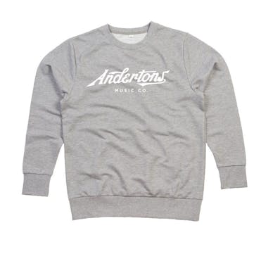 Andertons Classic Script Logo Sweatshirt in Heather Grey Melange