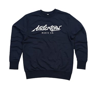 Andertons Classic Script Logo Sweatshirt in Navy