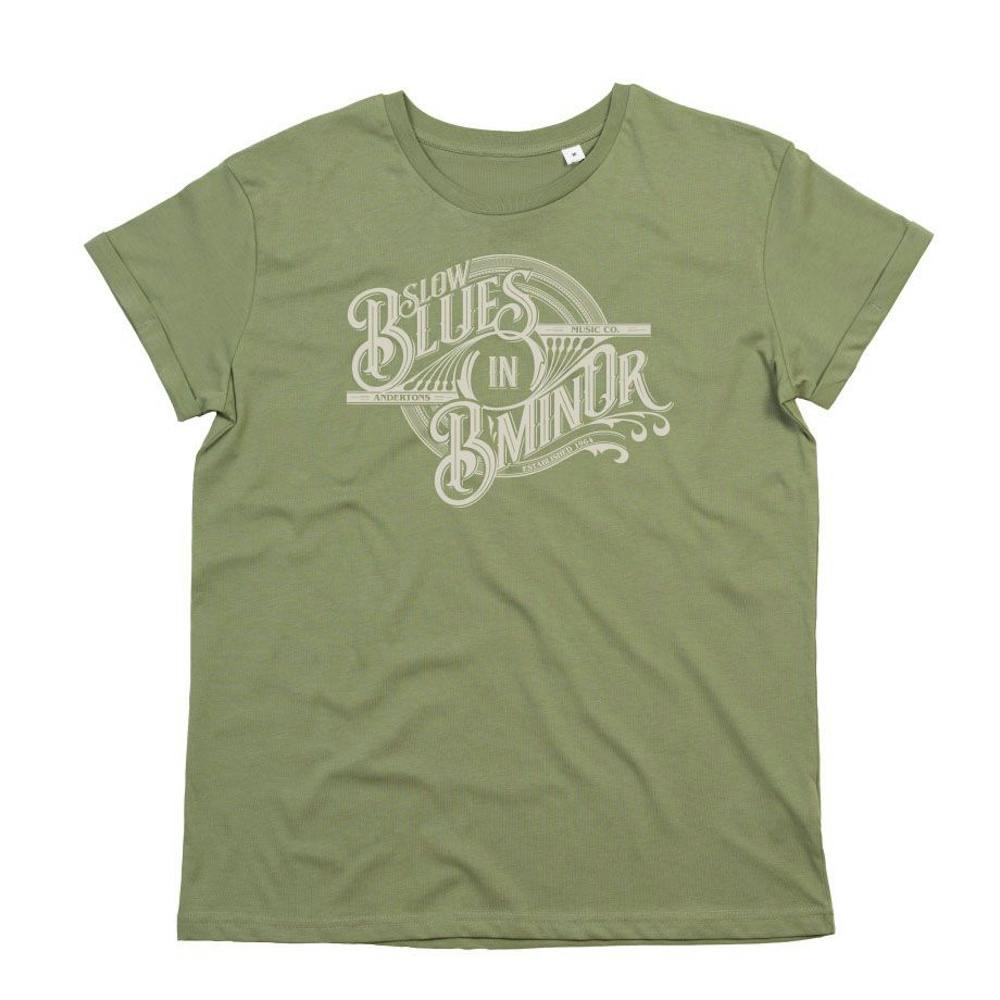 Andertons Slow Blues in B Minor T-Shirt in Soft Olive