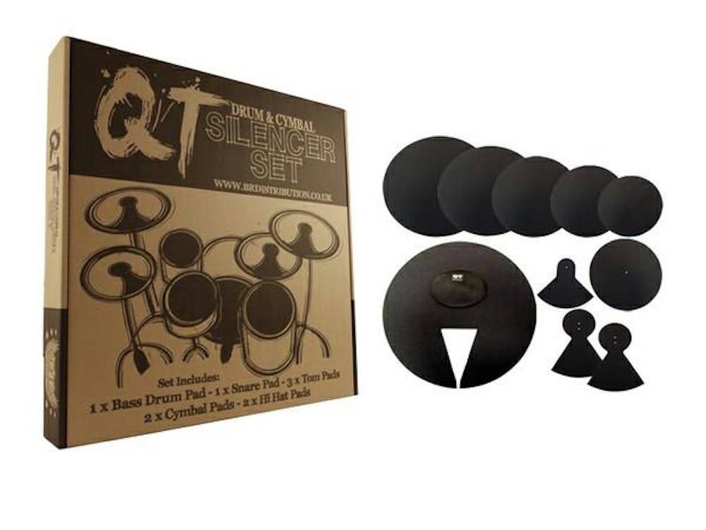 QT Silencer Rock Set 12",13",16",14"Snr and 22" Plus Cymbals