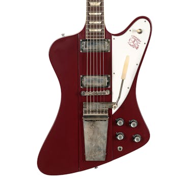 Gibson Custom Shop Murphy Lab 1963 Firebird V with Maestro Vibrola Ultra Light Aged Electric Guitar in Ember Red