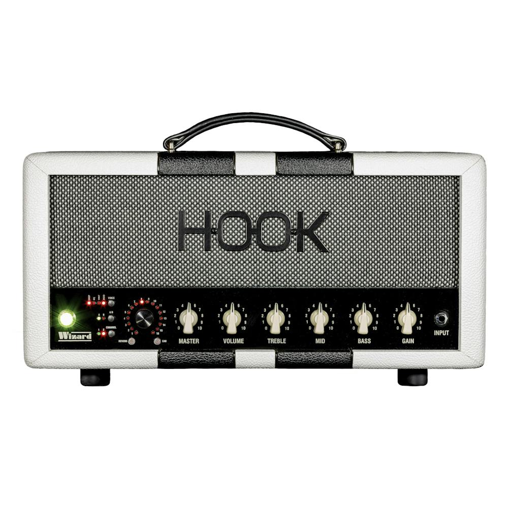 Hook Amps Wizard 45W Valve Head - White with Black Stripes