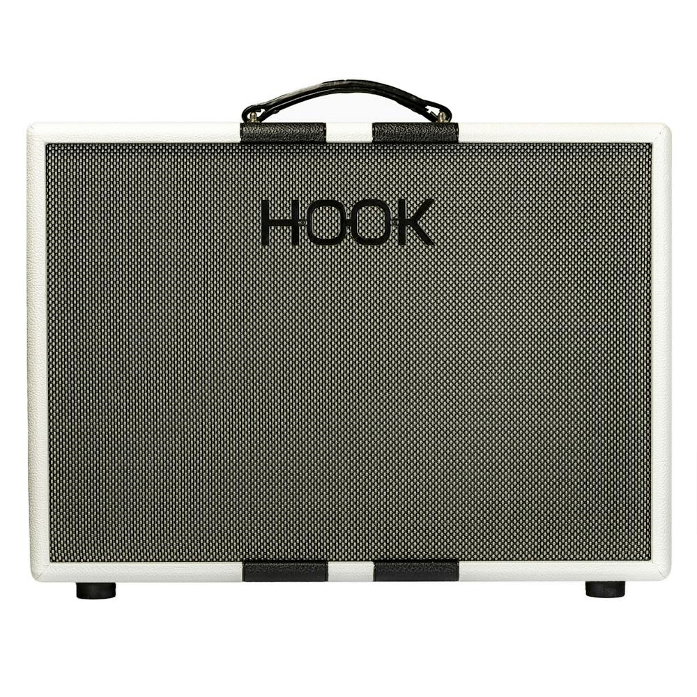 Hook Amps Wizard 1x12" Guitar Cab - White with Black Stripes