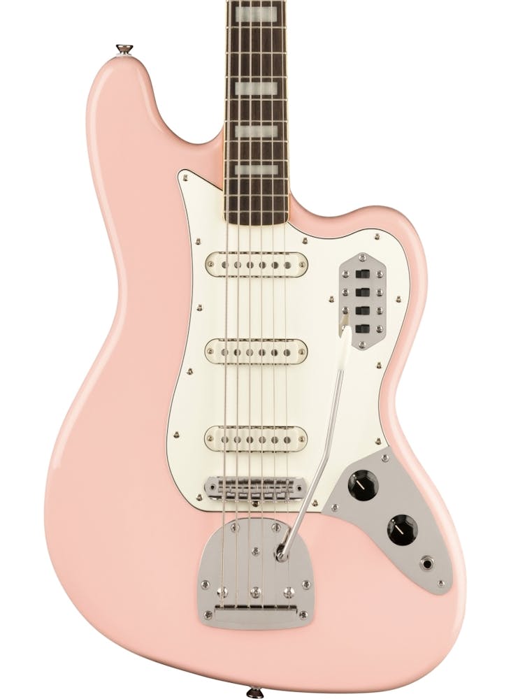 Squier FSR Classic Vibe Bass VI in Shell Pink with Matching Headstock