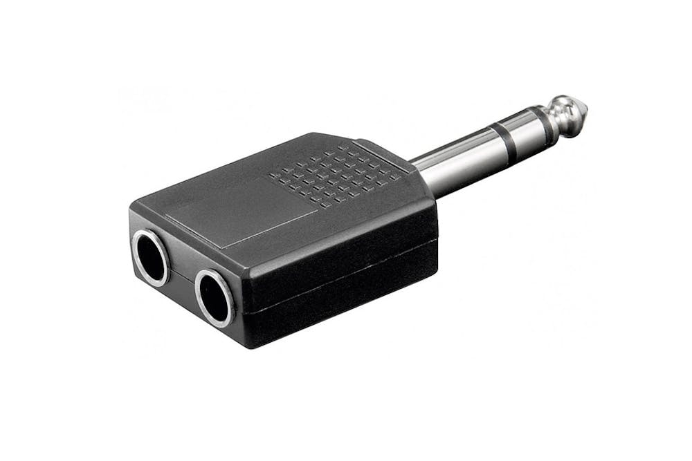 Andertons Pro Sound 6.3mm Stereo Plug to 2 x 6.3mm Stereo Sockets