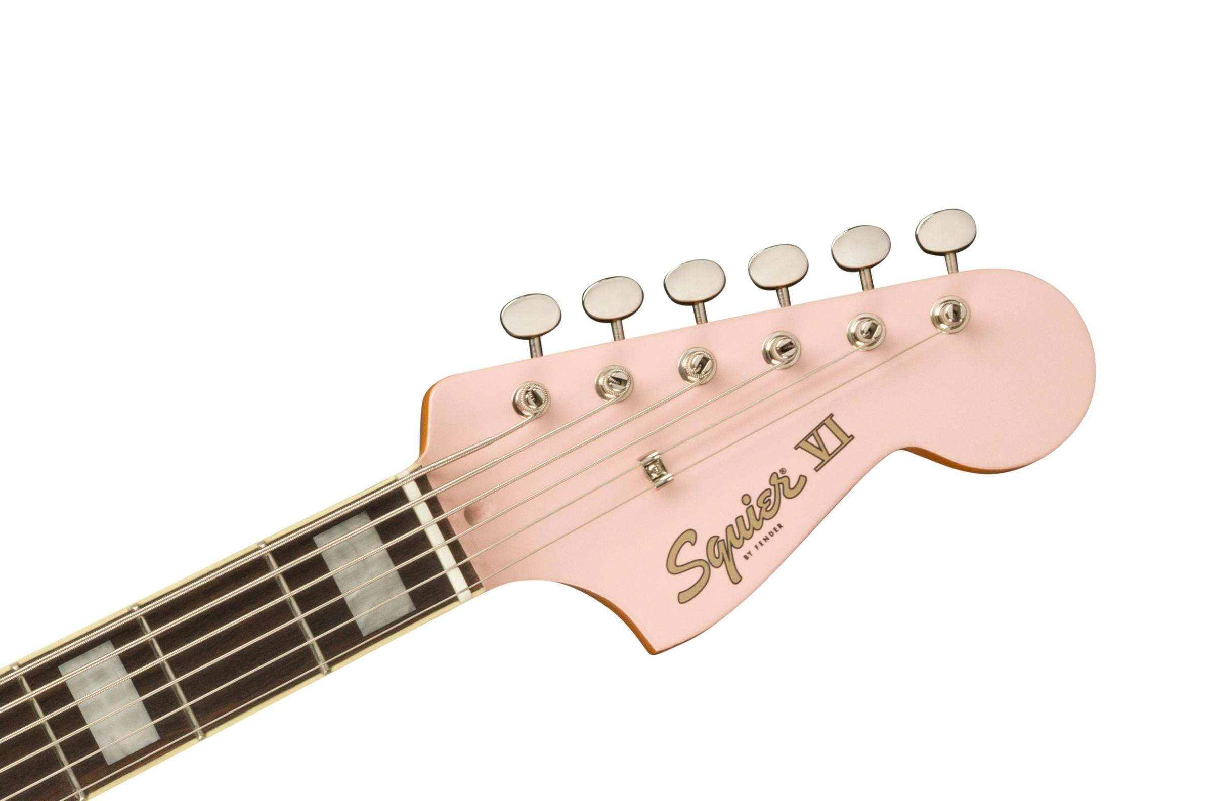 Squier FSR Classic Vibe Bass VI in Shell Pink with Matching