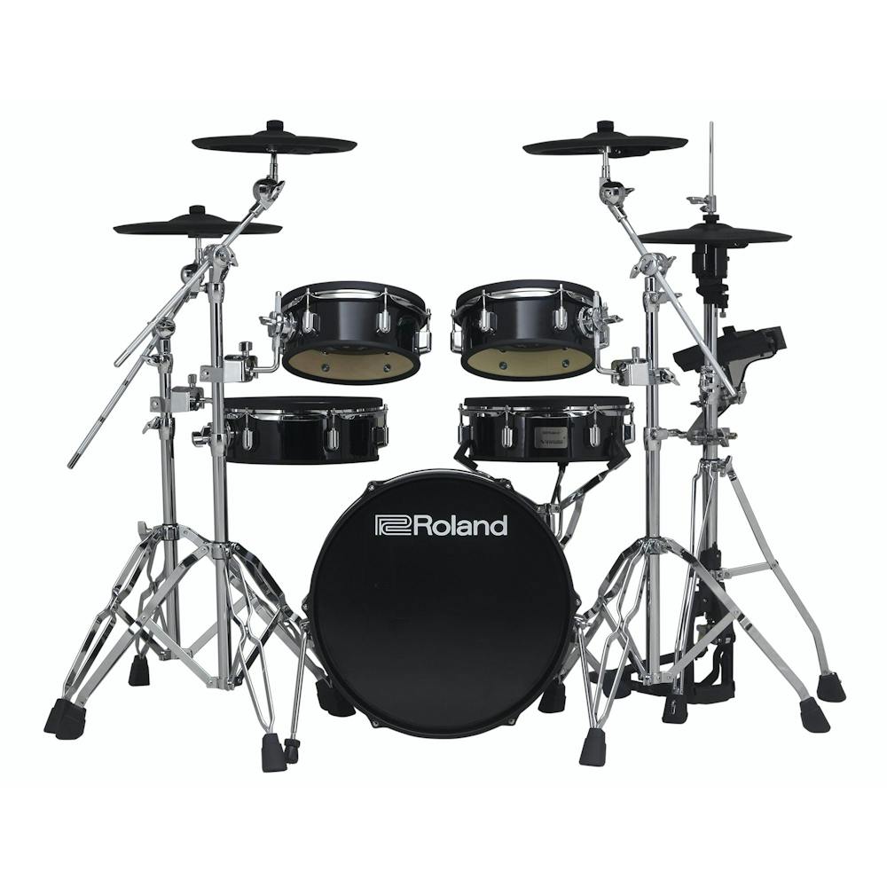Roland V-Drums Acoustic Design VAD306 Kit Bundle with Single Pedal, Stool, and Accessories