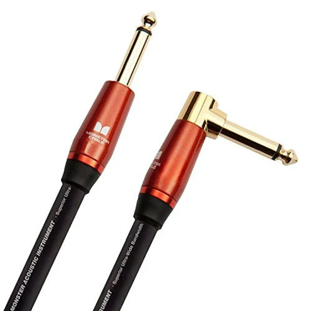 Monster Prolink Acoustic 12 ft Instrument Cable - Angled to Straight Jack