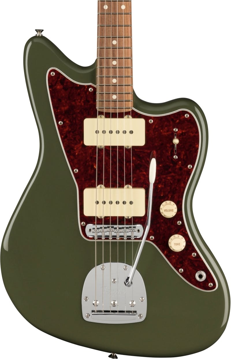 Fender Limited Edition Player Jazzmaster in Olive Green with Matching Headstock - Andertons Music Co.