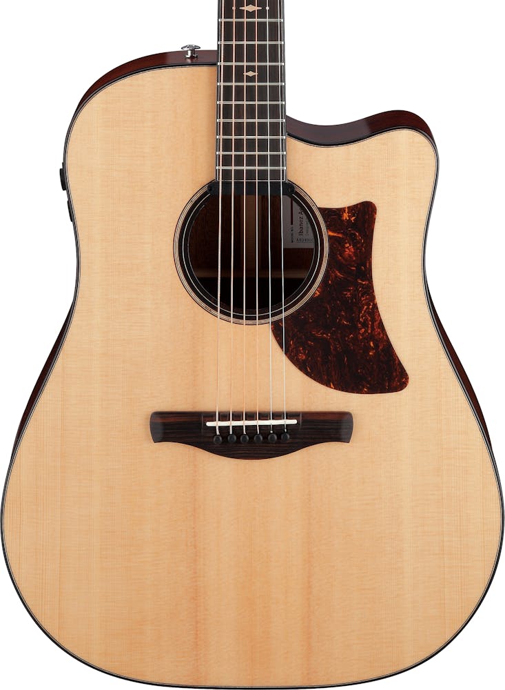 Ibanez AAD400CE Platinum Collection Cutaway Acoustic Guitar in Natural Low Gloss