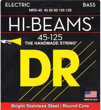 DR Strings HI-Beams Medium 5 String Bass Strings 45-125