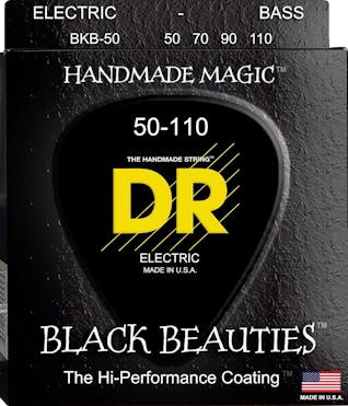 DR Strings BKB-50 Black Beauties Black Colored Bass Strings Heavy 50-110