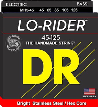 DR Strings Lo-Rider Medium 5 String Bass Strings 45-125