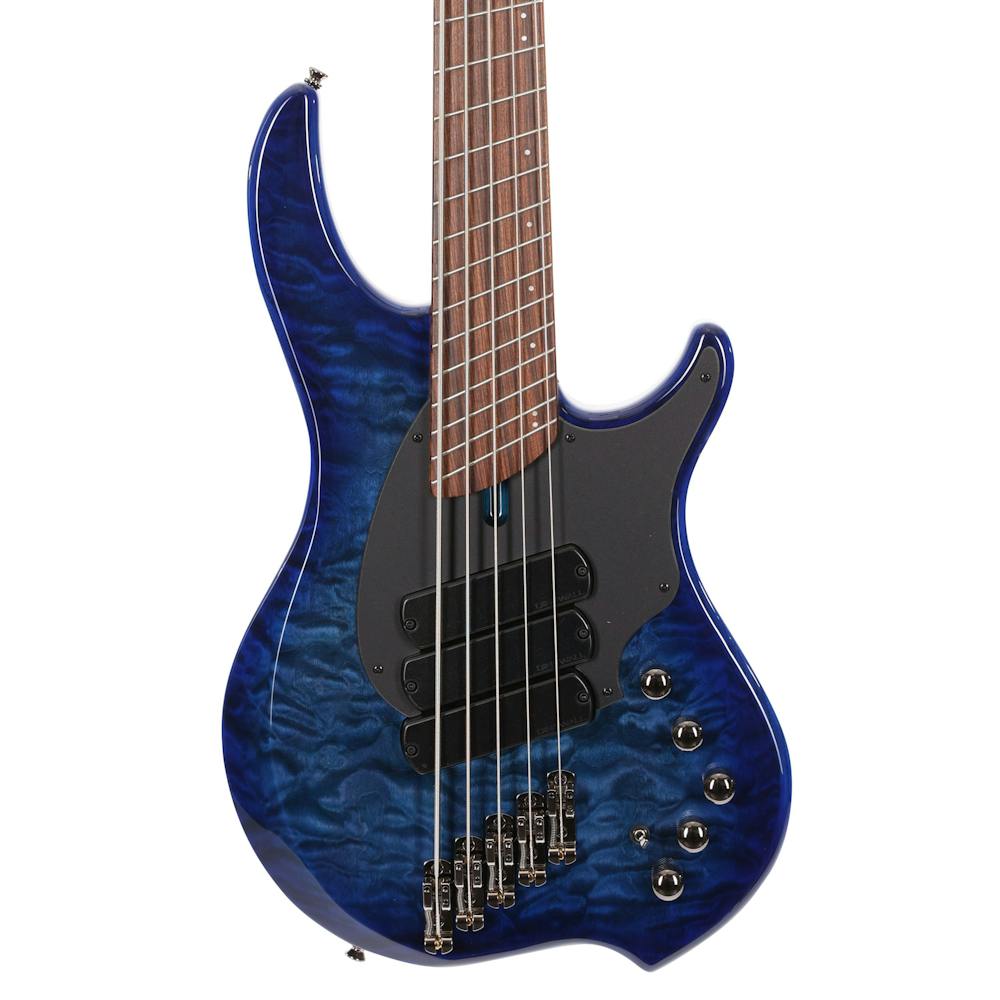 Dingwall Combustion 5-String Bass in Indigo Burst with Quilted Maple Top & Pau Ferro Fingerboard