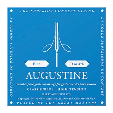 Augustine Blue HT Single D or 4th Classical Guitar String