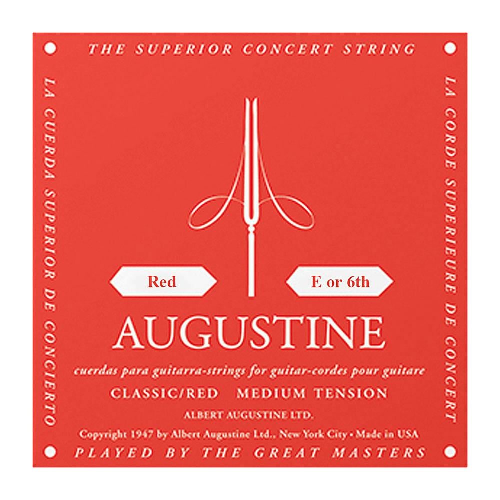 Augustine Red MT Single E or 6th Classical Guitar String