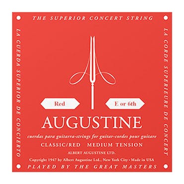 Augustine Red MT Single E or 6th Classical Guitar String