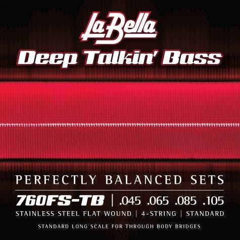 La Bella 760FS Deep Talkin Bass Flat Wound Thru Body Bass Strings