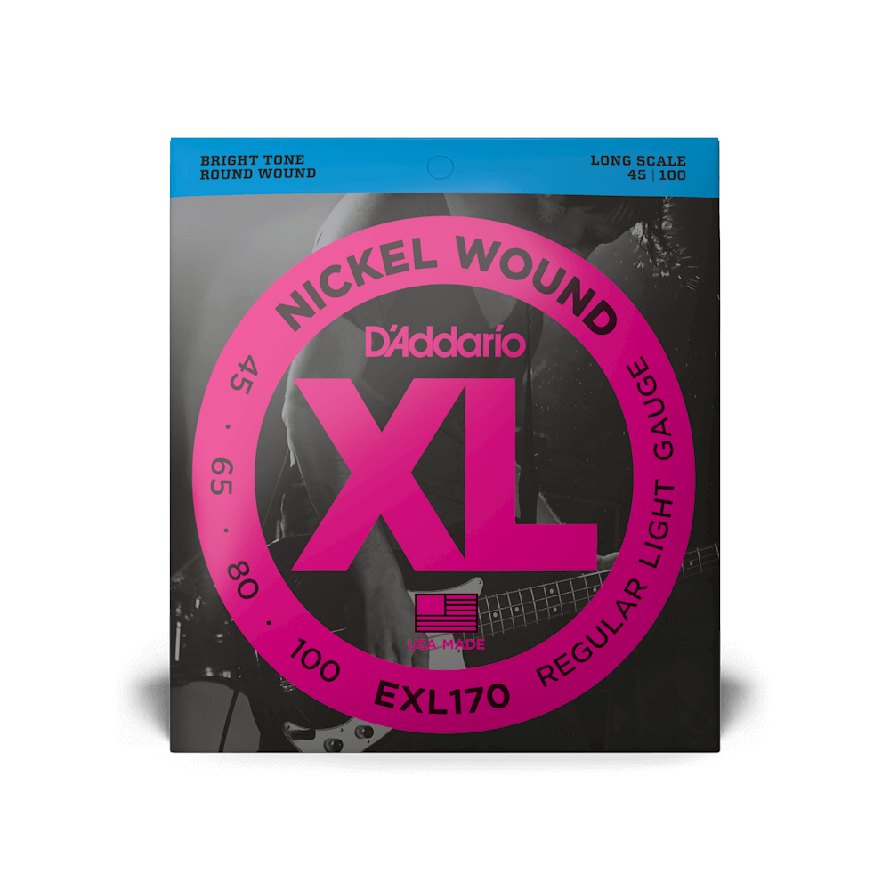 D'Addario EXL170 Nickel Wound Light Bass Strings - 45-100 Long Scale