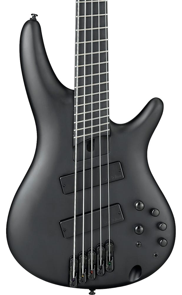 Ibanez SRMS625EX-BKF Limited Edition Iron Label Multi-Scale 5-String Bass in Black Flat
